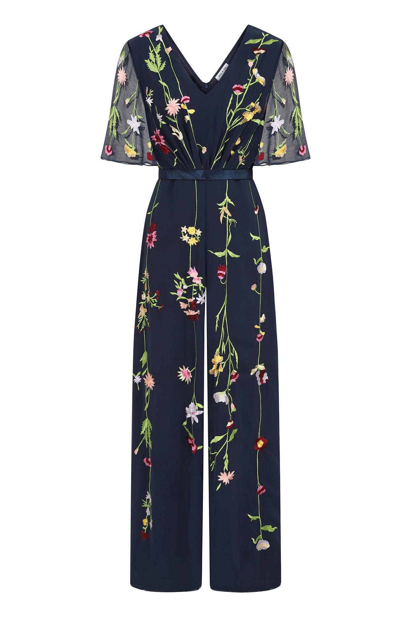 floral embroidered jumpsuit
