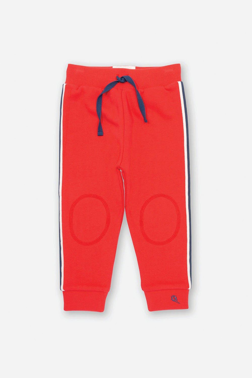 Side Stripe Joggers Red