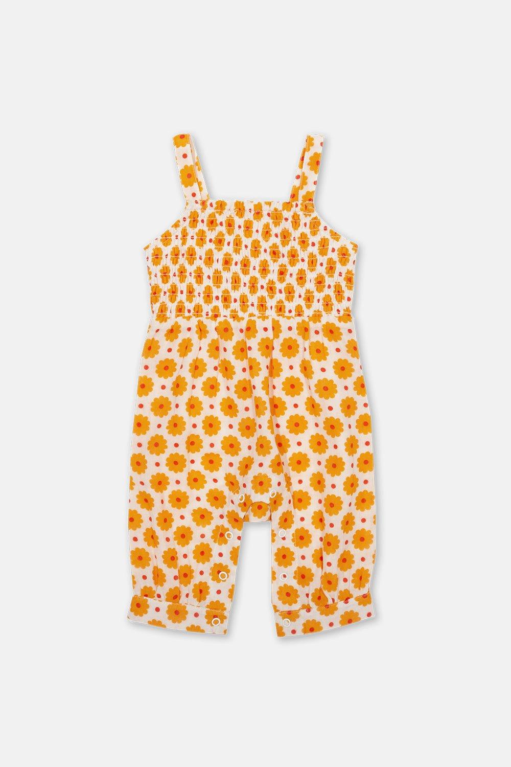 Baby Girl Groovy Dot Dungarees