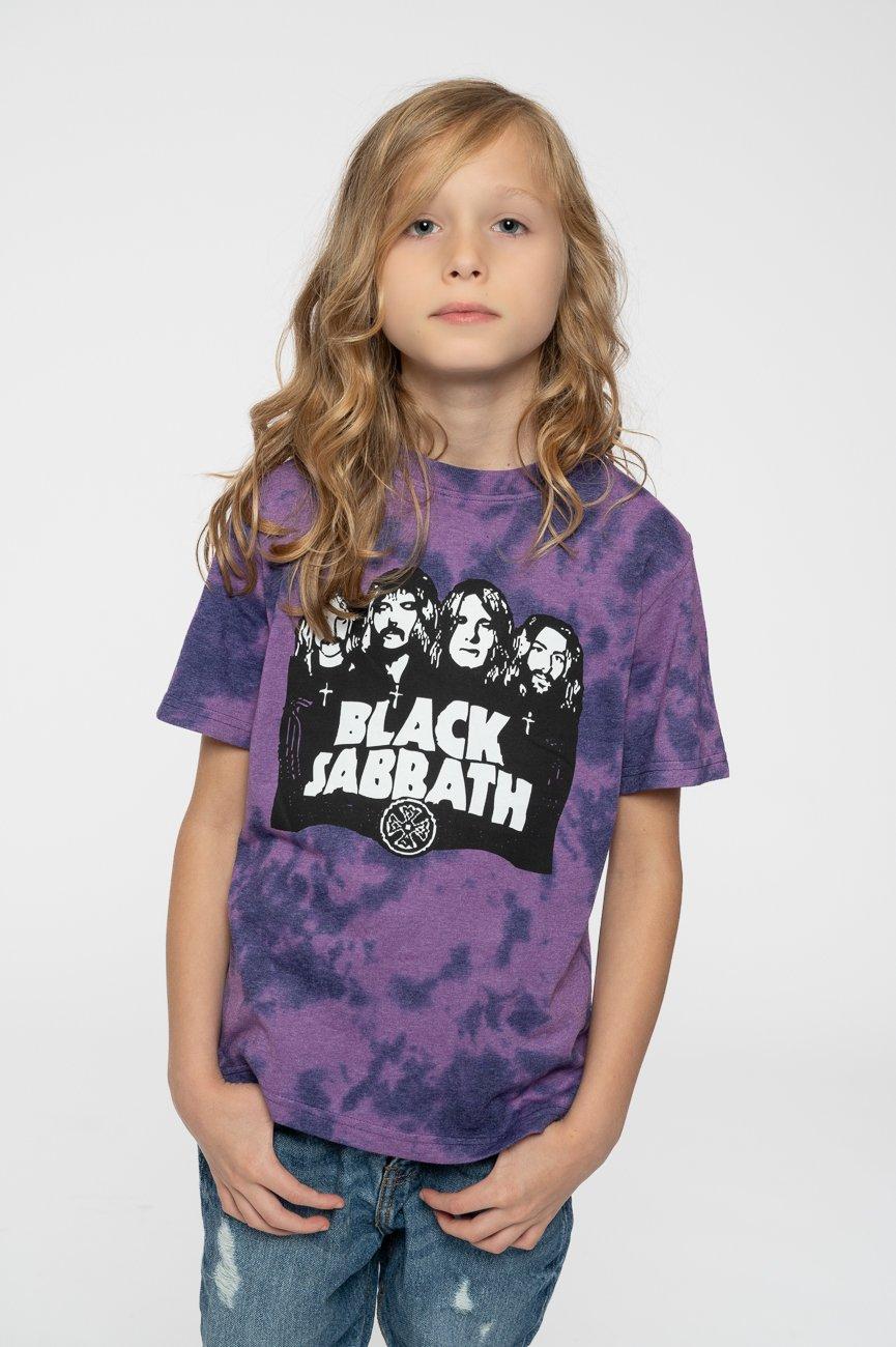 Band Logo Purple Dye Wash Kids T Shirt