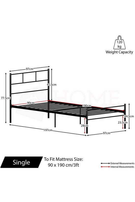 Home Discount Vida Designs Dorset Metal Single Bed Frame 2