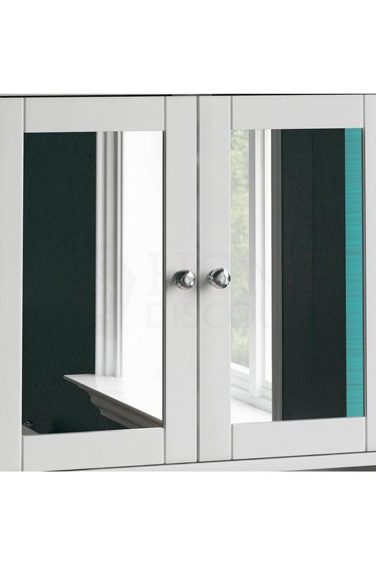 Home Discount Bath Vida Priano 2 Door Mirrored Wall Cabinet With Shelf Storage Bathroom Furniture 580 x 560 x 130 mm 5