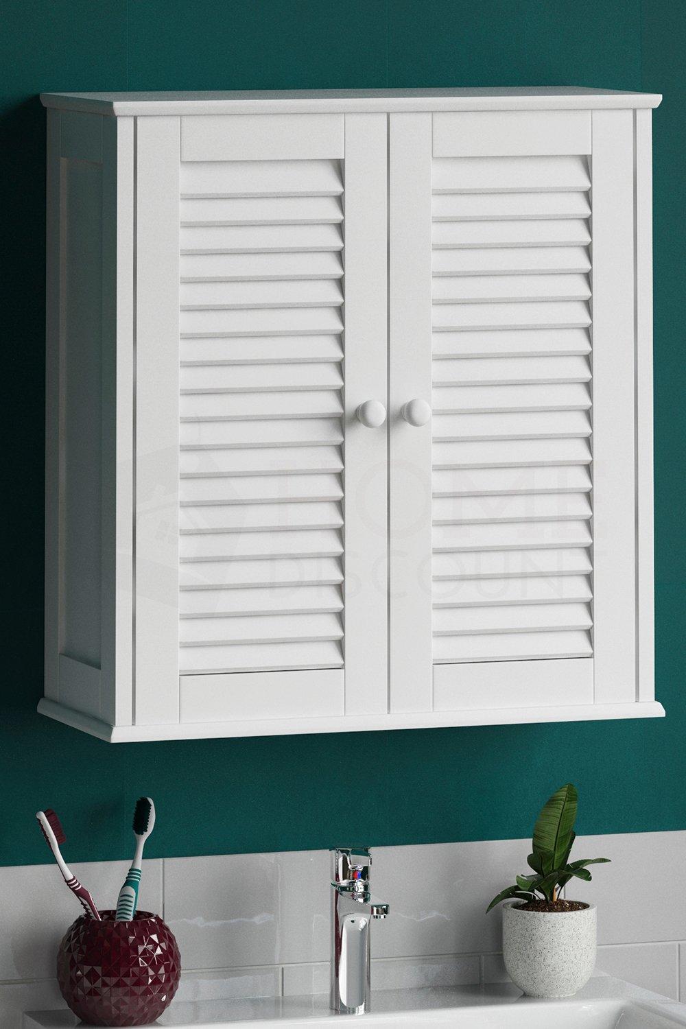 Bathroom Furniture | Bath Vida Liano 2 Door Wall Cabinet with Shelves Bathroom Storage | Home Discount