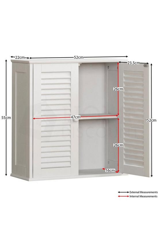 Home Discount Bath Vida Liano 2 Door Wall Cabinet with Shelves Bathroom Storage 2