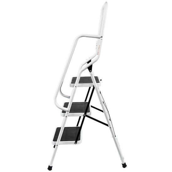 Home Discount Home Vida 3 Step Folding Ladder With Handrail Anti-Slip Mat 3