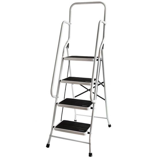 Home Discount Home Vida 4 Step Folding Ladder With Handrail Anti-Slip Mat 6