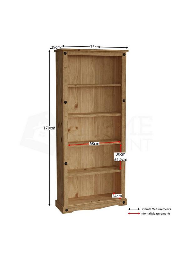 Home Discount Vida Designs Corona Large Bookcase Shelves Storage 170 x 750 x 290 mm 2