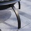 Home Discount Fire Vida Folding Steel Fire Pit Black Large Fire Patio Cooking Grill thumbnail 5