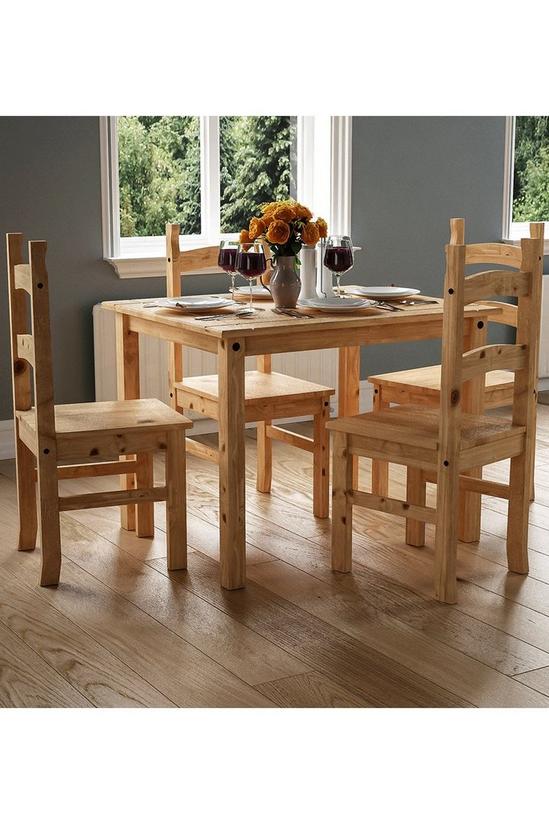 Home Discount Vida Designs Corona 4 Seater Dining Set Solid Pine Kitchen Furniture 1