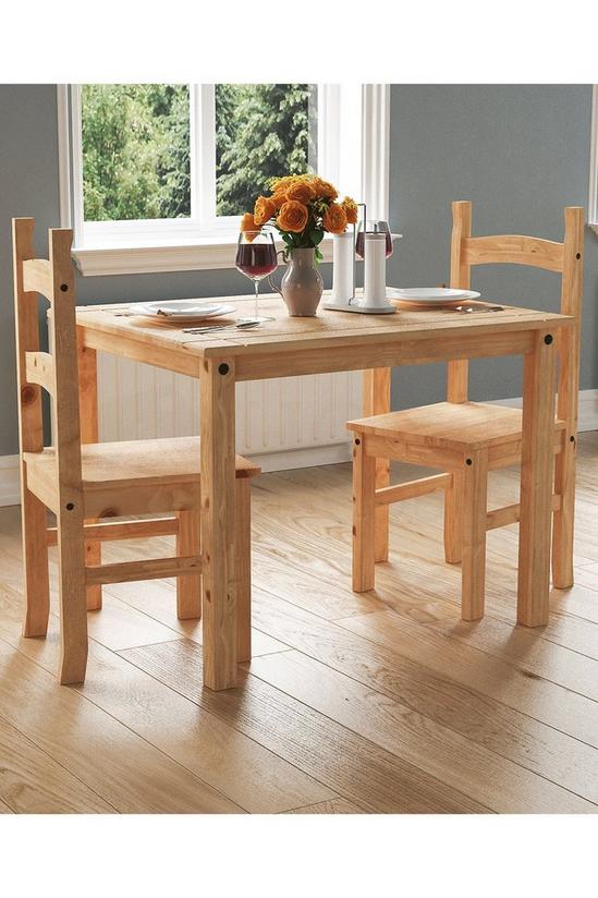 Home Discount Vida Designs Corona 2 Seater Dining Set Solid Pine Kitchen Furniture 1