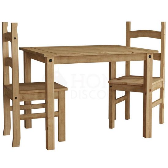 Home Discount Vida Designs Corona 2 Seater Dining Set Solid Pine Kitchen Furniture 2