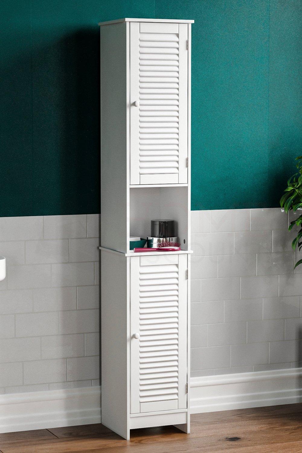 Bath Vida Liano 2 Door Tall Cabinet Storage Bathroom Furniture
