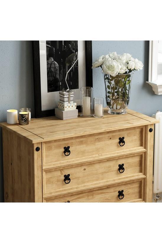 Home Discount Vida Designs Corona Rustic 4 Drawer Chest Storage Bedroom Furniture 4