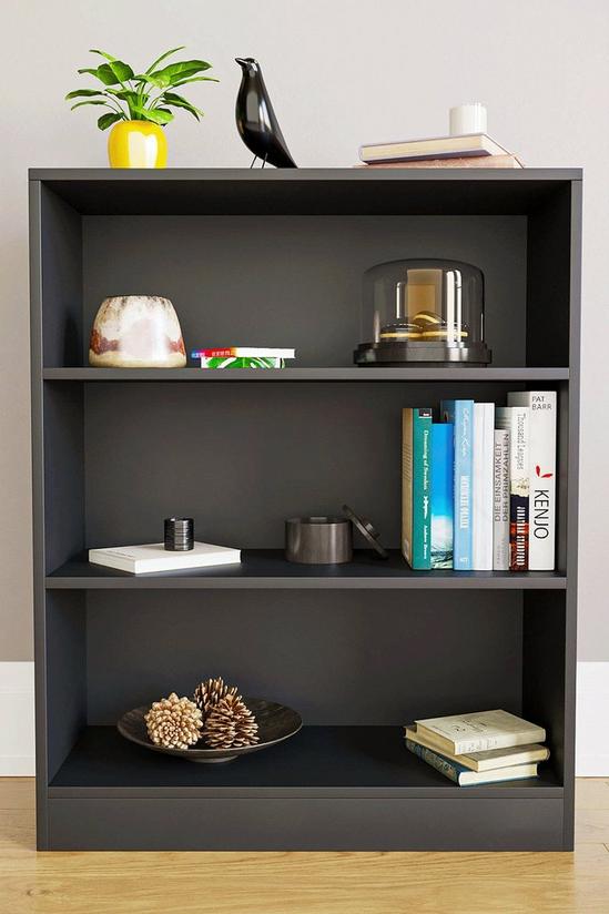 Home Discount Vida Designs Cambridge 3 Tier Low Bookcase Storage Unit 750 x 600 x 240 mm 3