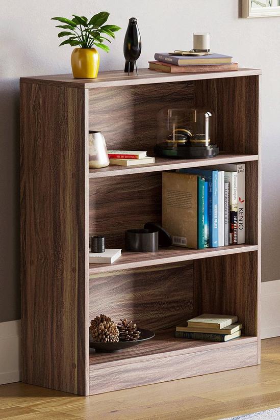 Home Discount Vida Designs Cambridge 3 Tier Low Bookcase Storage Unit 750 x 600 x 240 mm 1