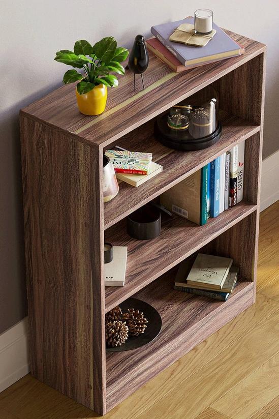 Home Discount Vida Designs Cambridge 3 Tier Low Bookcase Storage Unit 750 x 600 x 240 mm 5