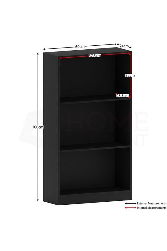Home Discount Vida Designs Cambridge 3 Tier Medium Bookcase Storage Unit 1080 x 600 x 240 mm 2