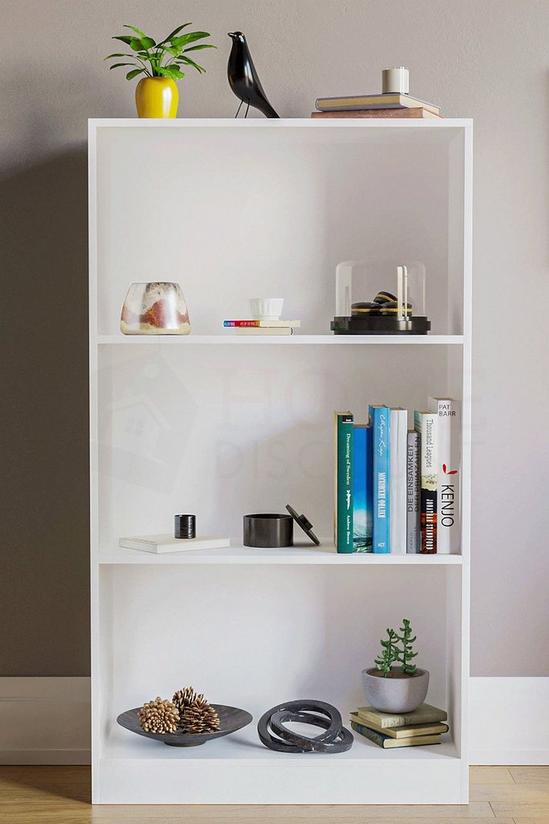 Home Discount Vida Designs Cambridge 3 Tier Medium Bookcase Storage Unit 1080 x 600 x 240 mm 3