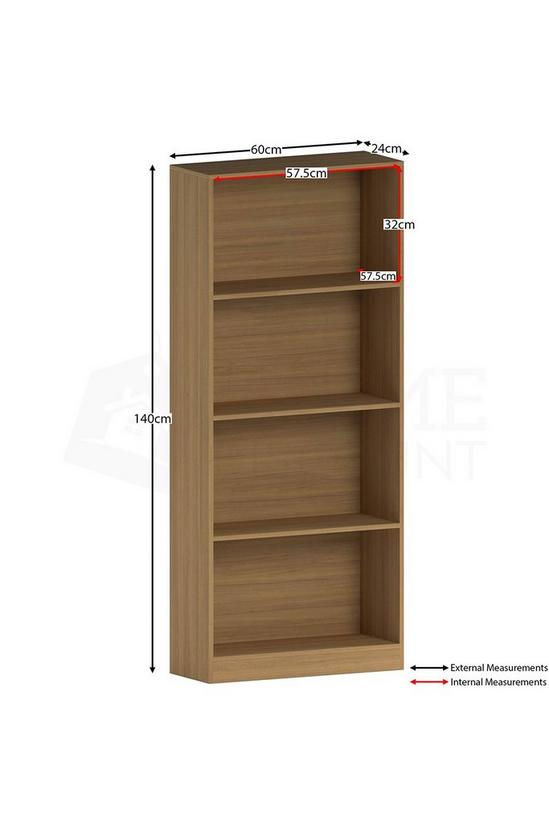 Home Discount Vida Designs Cambridge 4 Tier Large Bookcase Storage Unit 1400 x 600 x 240 mm 2