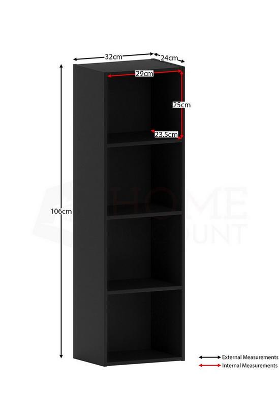 Home Discount Vida Designs Oxford 4 Tier Cube Bookcase Storage 1060 x 320 x 240 mm 2