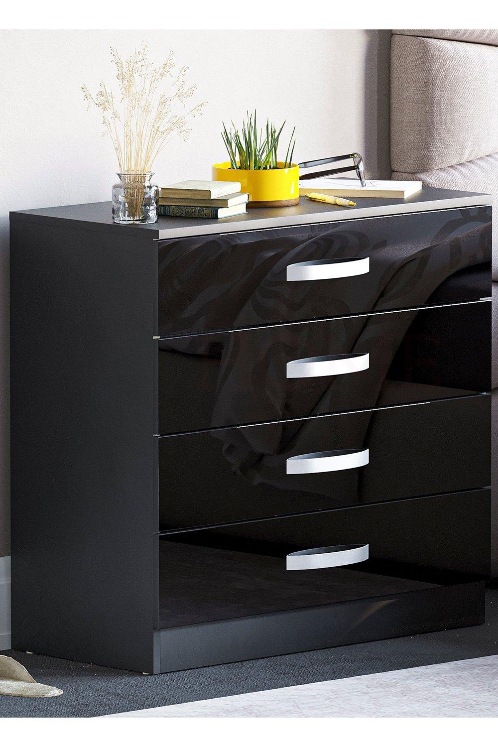 Vida Designs Hulio 4 Drawer Chest of Drawers Storage Bedroom Furniture