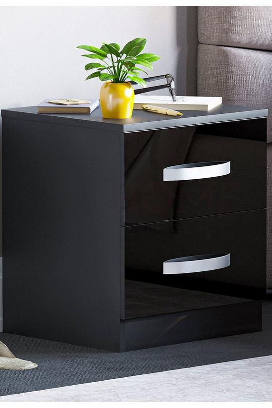 Home Discount Vida Designs Hulio 2 Drawer Bedside Cabinet Storage Bedroom Furniture 1