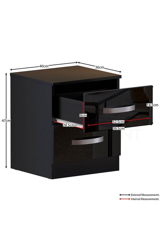 Home Discount Vida Designs Hulio 2 Drawer Bedside Cabinet Storage Bedroom Furniture 2