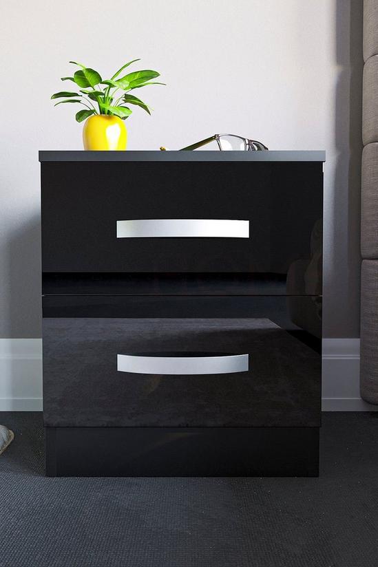 Home Discount Vida Designs Hulio 2 Drawer Bedside Cabinet Storage Bedroom Furniture 3