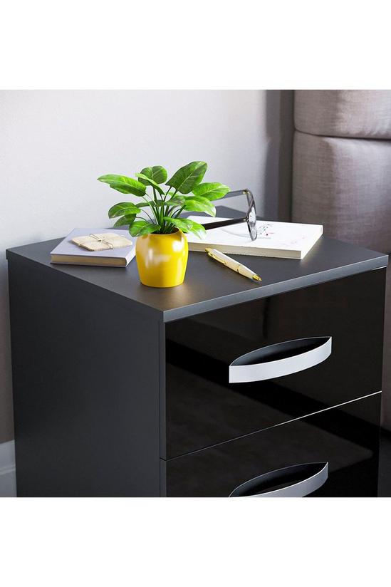 Home Discount Vida Designs Hulio 2 Drawer Bedside Cabinet Storage Bedroom Furniture 5