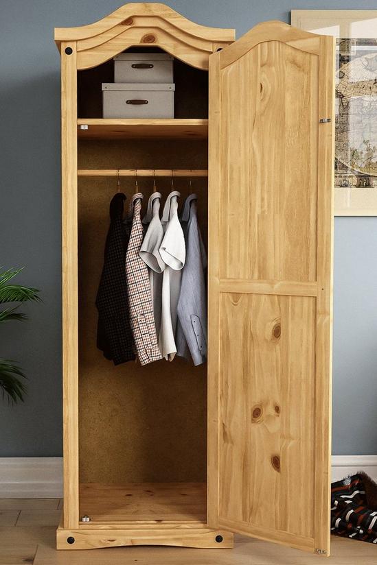 Home Discount Vida Designs Corona 1 Door Wardrobe Solid Pine 1780 x 570 x 500 mm 3