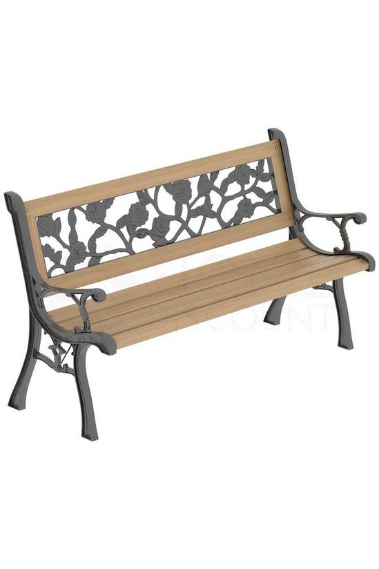 Home Discount Garden Vida Garden Bench Rose Style 3 Seater Outdoor Furniture 6