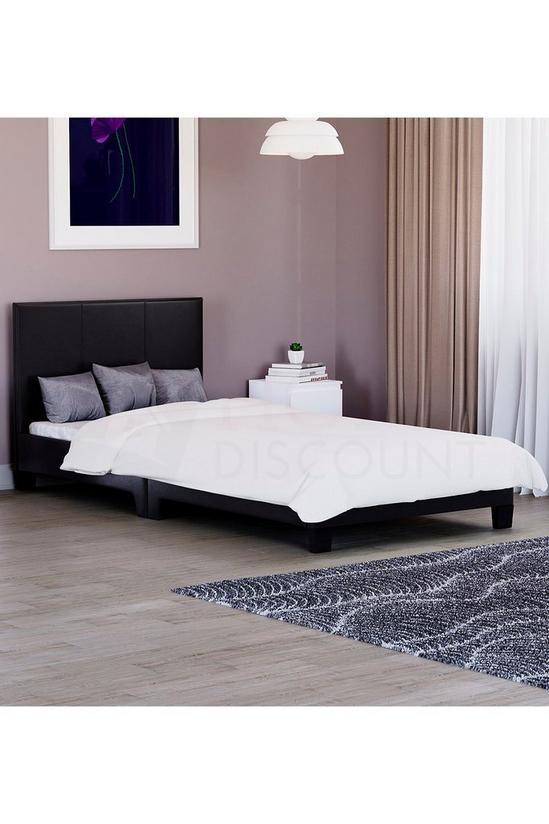 Home Discount Vida Designs Lisbon Single Faux Leather Bed Frame 770 x 950 x 1980 mm 1