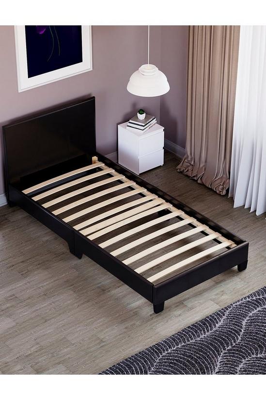 Home Discount Vida Designs Lisbon Single Faux Leather Bed Frame 770 x 950 x 1980 mm 4