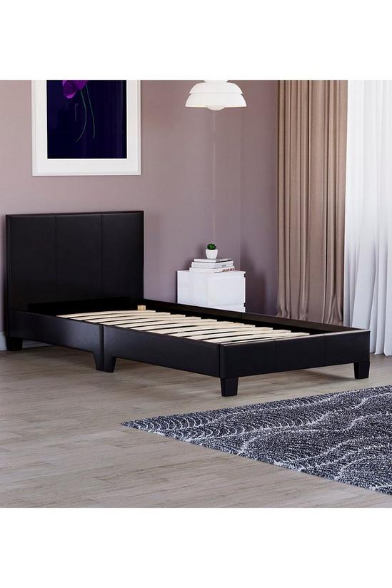 Home Discount Vida Designs Lisbon Single Faux Leather Bed Frame 770 x 950 x 1980 mm 5