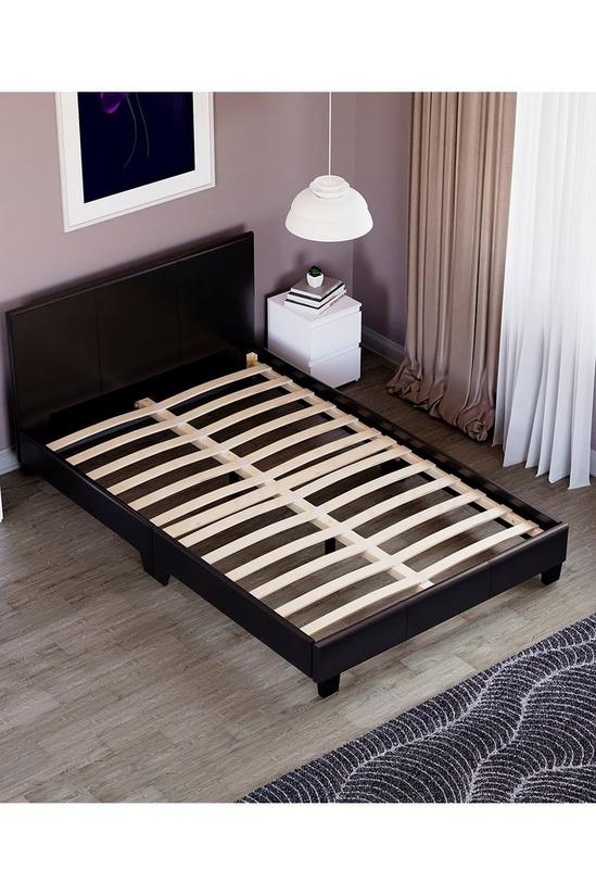 Home Discount Vida Designs Lisbon Small Double Faux Leather Bed Frame 770 x 1250 x 1980 mm 4