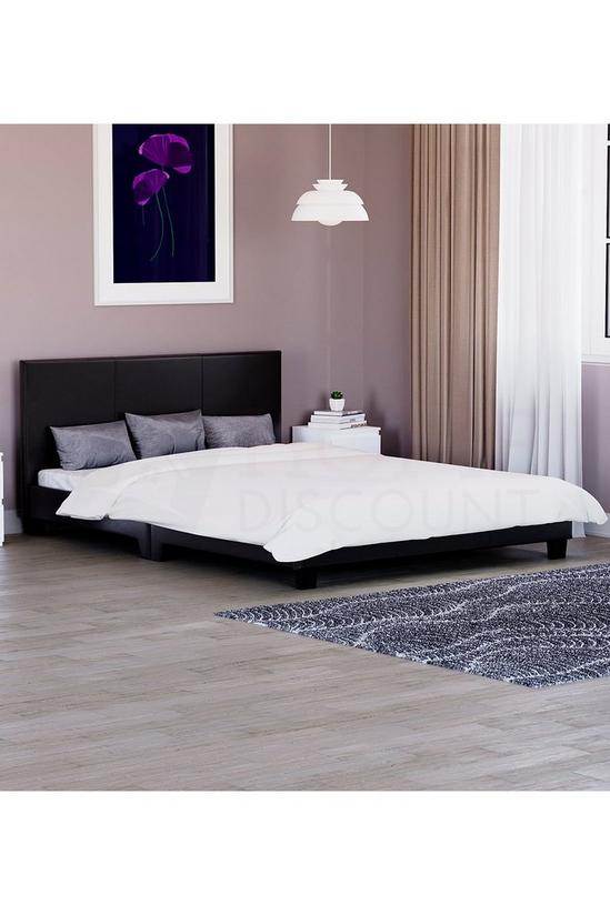 Home Discount Vida Designs Lisbon Double Faux Leather Bed Frame 770 x 1420 x 1980 mm 1