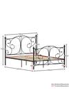 Home Discount Vida Designs Barcelona Double Metal Bed Frame 1100 x 1440 x 1970 mm thumbnail 2