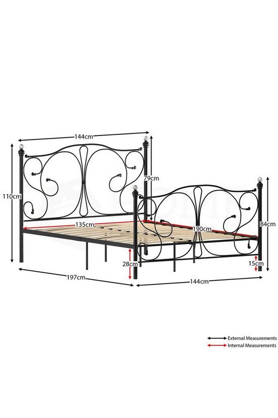 Home Discount Vida Designs Barcelona Double Metal Bed Frame 1100 x 1440 x 1970 mm 2