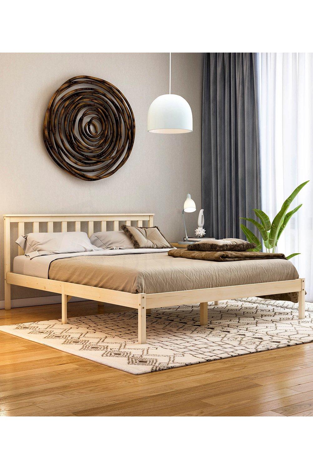 Vida Designs Milan King Size Wooden Bed Frame Low Foot 820 x 1595 x 2050 mm