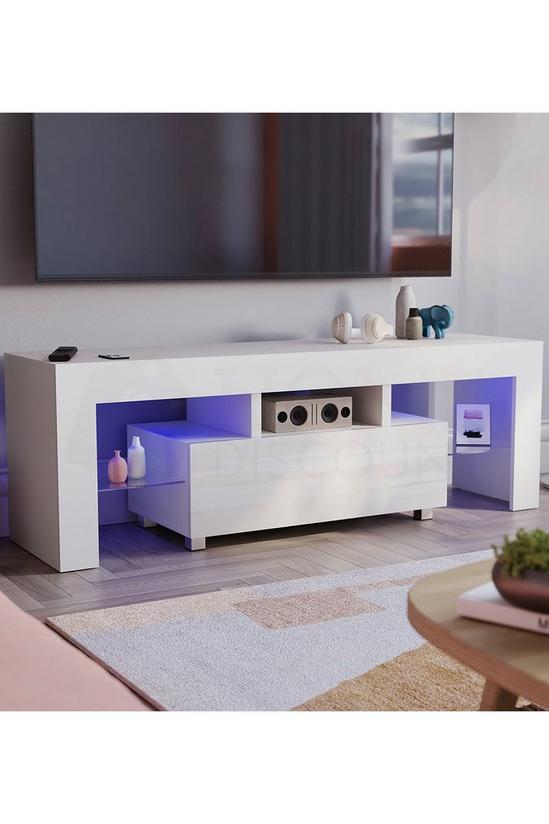 Home Discount Vida Designs Luna 1 Drawer LED TV Unit Up to 55 Inches 450 x 1300 x 350 mm 1