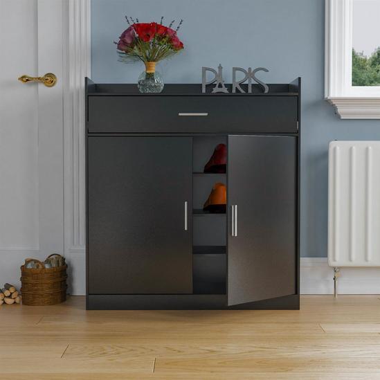 Home Discount Vida Designs Dalby 2 Door 1 Drawer Shoe Cabinet Storage 900 x 820 x 340 mm 3