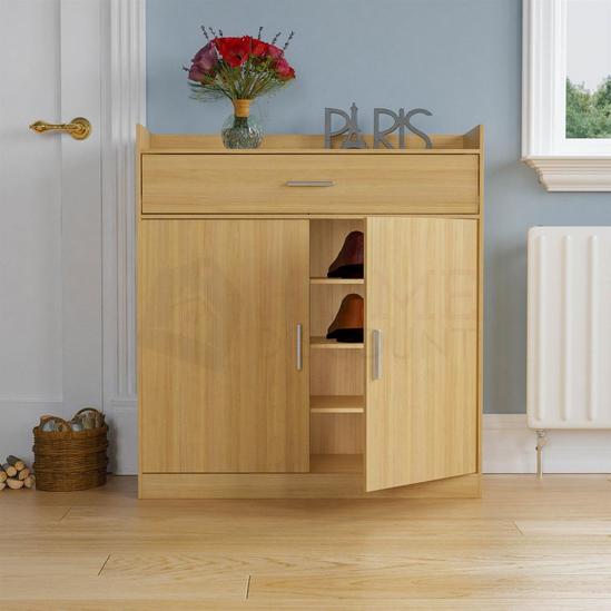 Home Discount Vida Designs Dalby 2 Door 1 Drawer Shoe Cabinet Storage 900 x 820 x 340 mm 2