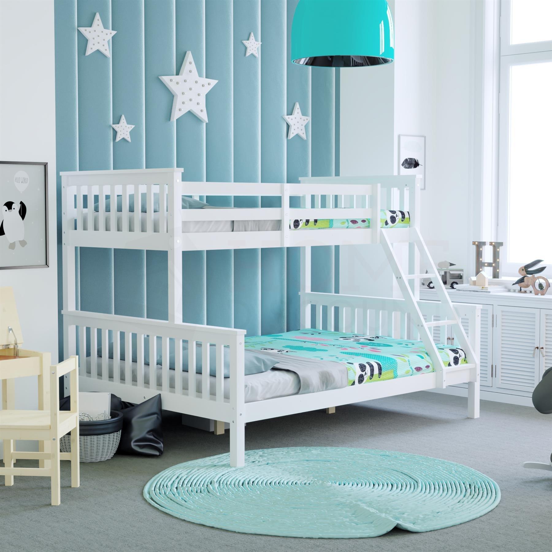 Vida Designs Milan Triple Sleeper Bunk Bed Frame Bedroom Furniture