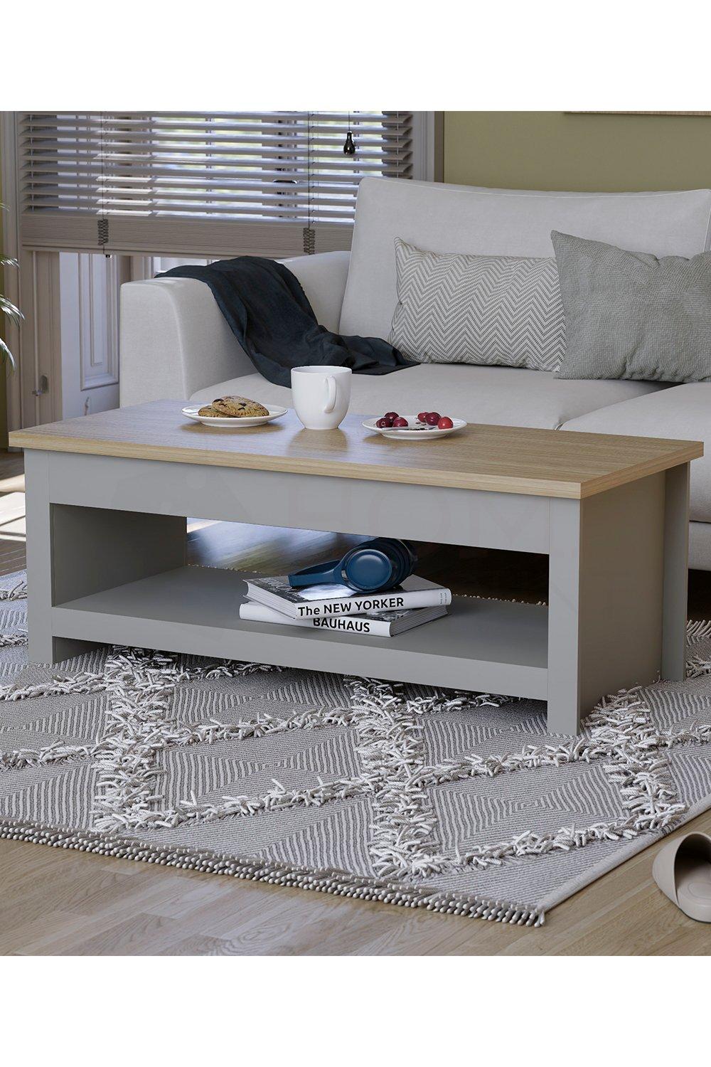 Vida Designs Arlington Coffee Table Shelf Storage Living Room