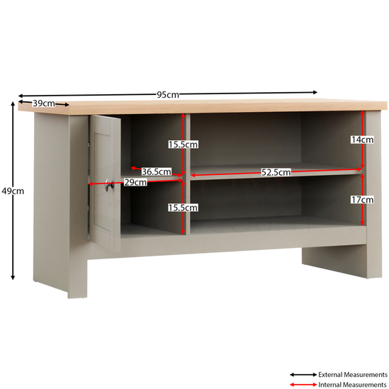 Home Discount Vida Designs Arlington 1 Door TV Unit Storage Shelves Up to 50 Inches 2
