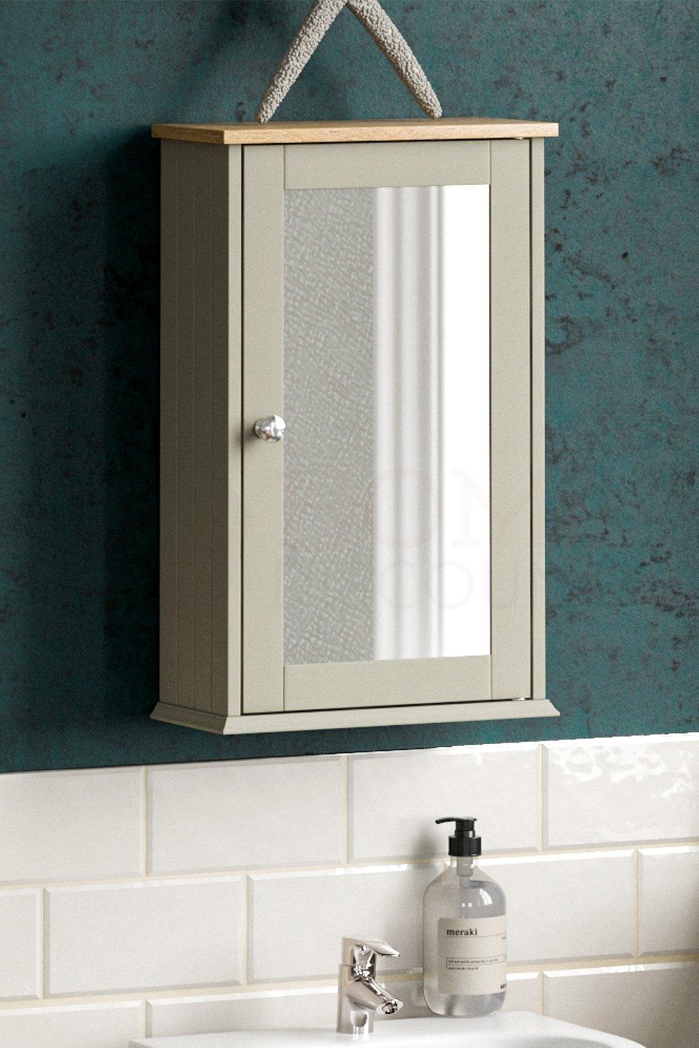Bath Vida Priano 1 Door Mirrored Wall Cabinet With Shelf Storage Bathroom Furniture 530 x 340 x 150 