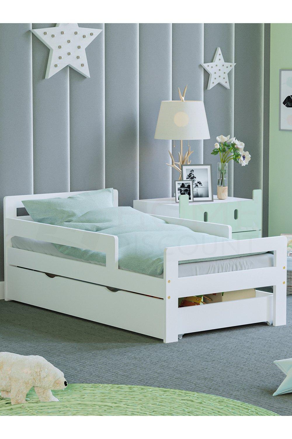 Junior Vida Taurus Toddler Bed With Storage Children Kids Bedroom Furniture
