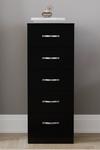 Home Discount Vida Designs Riano 5 Drawer Narrow Chest Storage Bedroom Furniture thumbnail 3