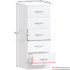 Home Discount Vida Designs Riano 5 Drawer Narrow Chest Storage Bedroom Furniture thumbnail 2