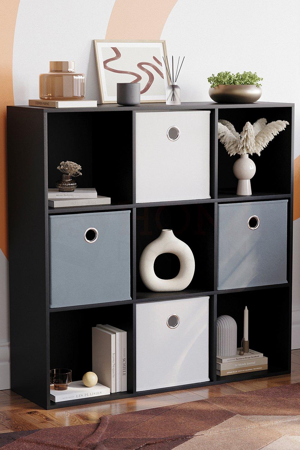 Vida Designs Durham 3x3 Cube Bookcase Storage Unit 965 x 965 x 290 mm